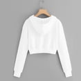 thumbnail image 3 of Timegard Zip up Hoodies for Women Plus Size Cropped Sweatshirts Long Sleeve Shirts Pullover Solid Color, 3 of 6