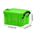 thumbnail image 3 of Yhmxh Closet Organizers and Storage Candy Color Mini Storage Box Transparent Storage Box 0.14 Liters Small Glove Box Cute Lock Jewelry Box Mini Storage, 3 of 6