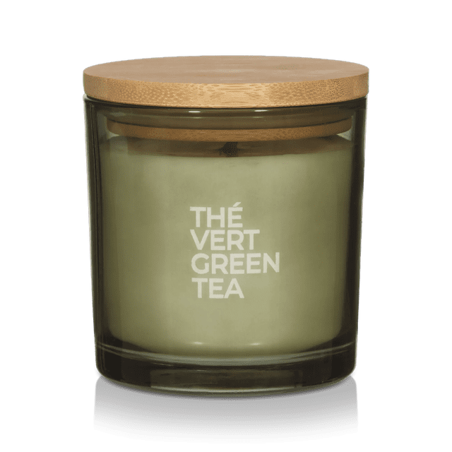 Bouclair Bouclair Green Tea Candle with Wooden Lid