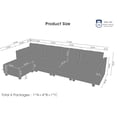 thumbnail image 2 of LLappuil Canapé Sectionnel Modulaire, Canapé Sectionnel Modulaire 5 Places avec Rangement, Canapé en Similicuir Imperméable pour Salon, 2 of 9
