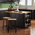 thumbnail image 3 of 53 Inch Large Kitchen Island with Drop Leaf, Power Outlet, Storage and Rolling Wheels for Kitchen Dining Room  (Not include bar stools), 3 of 10