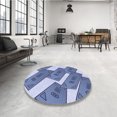 thumbnail image 4 of Ahgly Company Machine Washable Indoor Rectangle Transitional Azure Blue Area Rugs, 8' x 10', 4 of 7