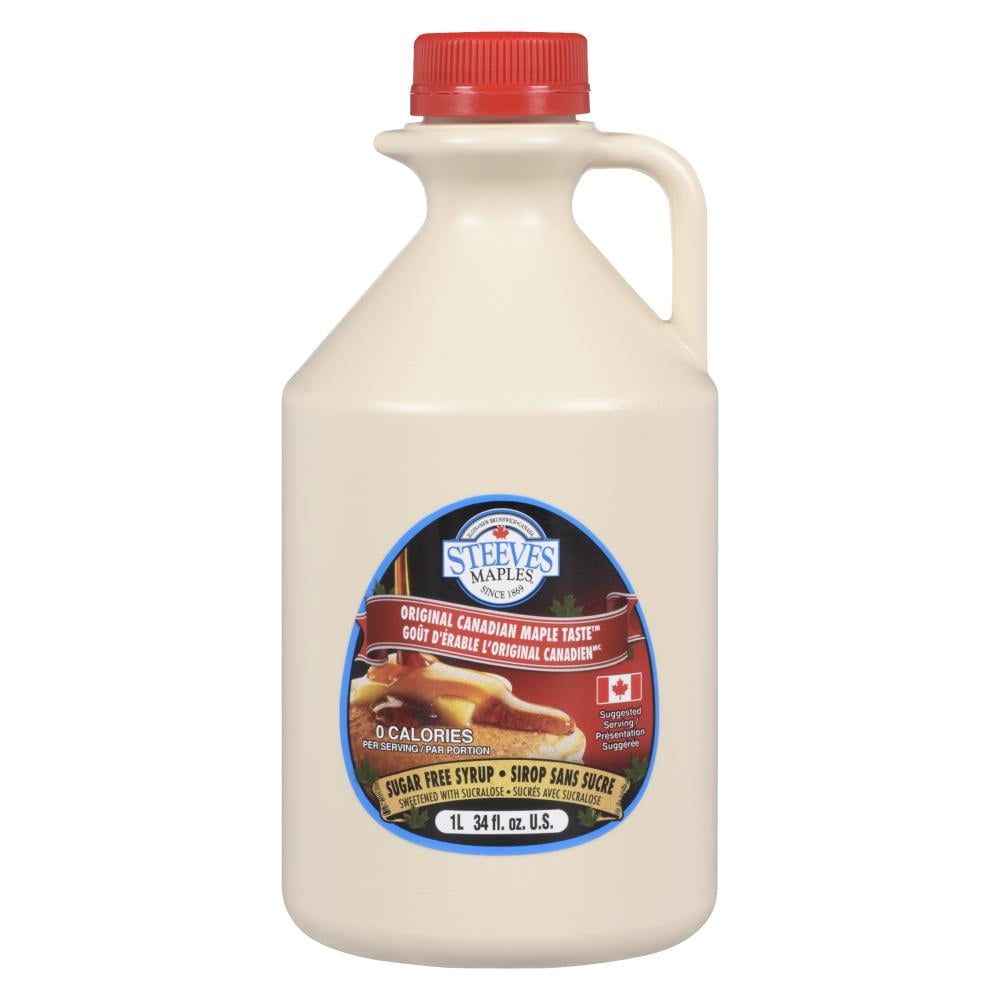 Steeves Maples - 1L Sugar Free Maple Taste Syrup - 0 Calories Per Serving