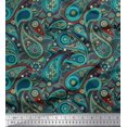 thumbnail image 1 of Soimoi Polyester Crepe Fabric Floral & Paisley Printed Fabric 1 Yard 42 Inch Wide, 1 of 5