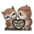 thumbnail image 5 of Valentines Kissing Love Owl Couple Decor Statue 2 Piece Set Owls With Heart Sign, 5 of 5