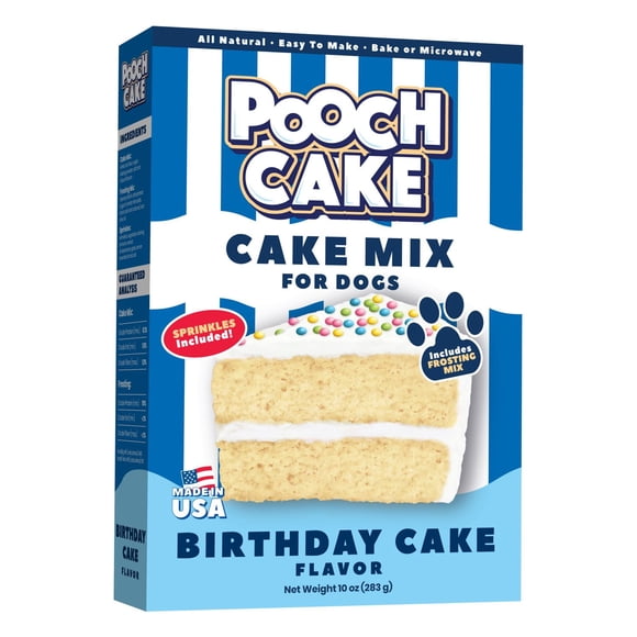 Pooch Cake Birthday Cake Mix for Dogs with Frosting Mix and Sprinkles