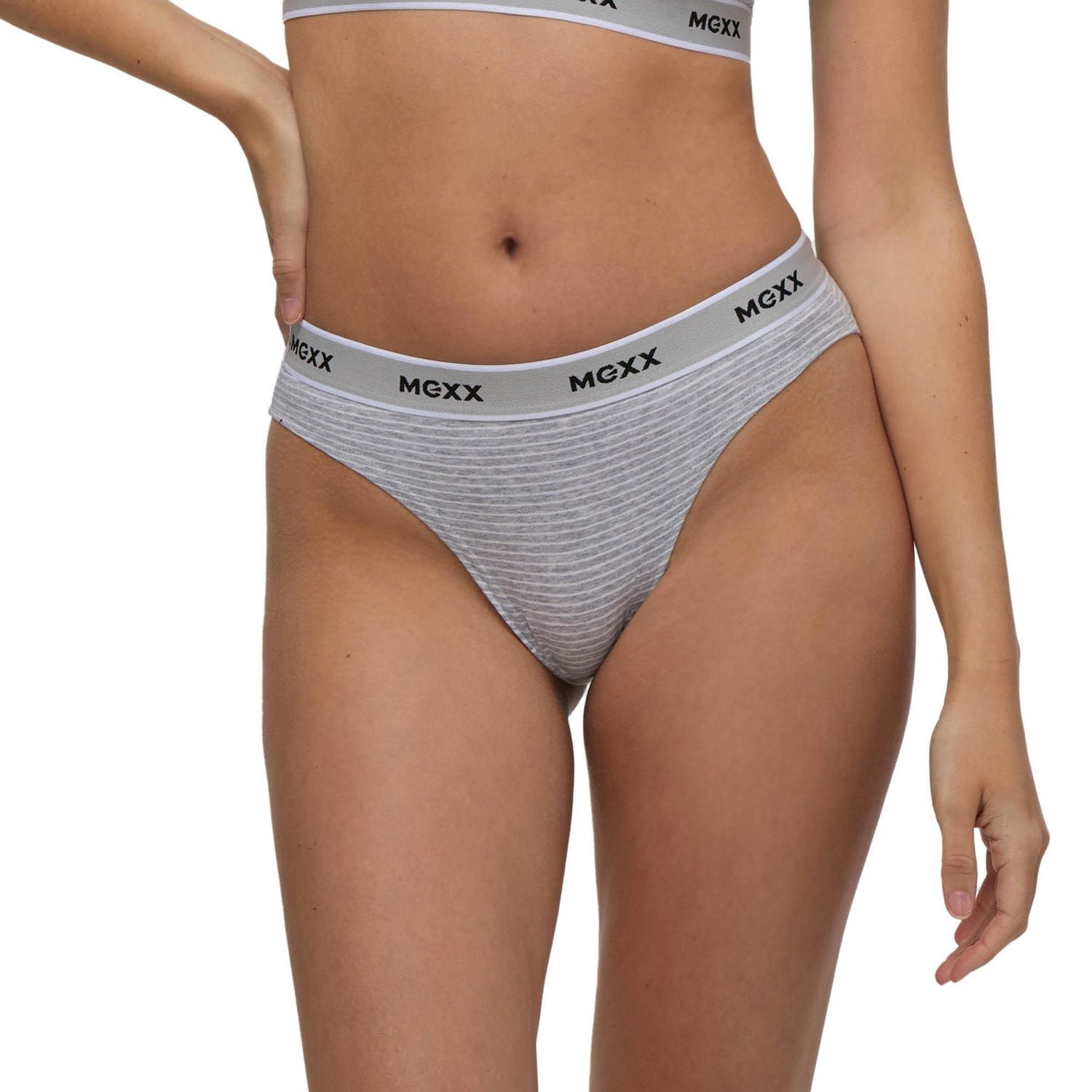 Paquet de 3 culottes bikini avec bande élastiques à motif Mexx pour femmes