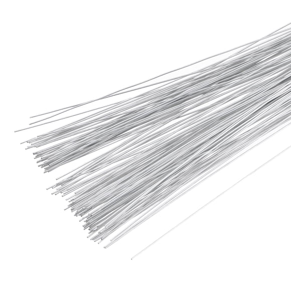 Uxcell Fil de Fleuriste 0,3 mm Calibre 30, 120 Pcs Fil pour Tige de Fleur Fil Floral en Papier Enveloppé pour Artisanat Floral Fournitures d'Arrangement de Bouquet Fabrication de Couronnes Projets Bricolage, Argent Galvanisé