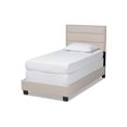 thumbnail image 1 of Baxton Studio Ansa Twin Size Beige Fabric Upholstered Bed, 1 of 8