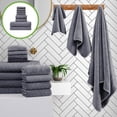 thumbnail image 1 of FHBVT Eight-Piece Velvet Towel Set Soft Absorbent Bath Towels Washcloths with Quick Drying and Double Needle Stitching Perfect for Bathroom Spa Use and Daily Comfort for Home or Hotel, 1 of 6