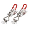 thumbnail image 1 of Unique Bargains 2pcs Stainless Steel Car Adjustable Toggle Clamp Latch Lock Hasp with Hole 100Kg 220Lbs, 1 of 4