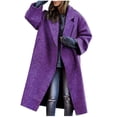 thumbnail image 2 of Jienlioq Winter Jackets Women Jackets Clearance Plus Size Fall Straight Cardigan Button Pocket Coat, 2 of 6