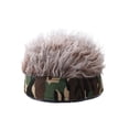 thumbnail image 1 of Chapeaux de Cheveux Originaux Casquette de Baseball Amusante avec Perruque Attachée pour Fêtes et, 1 of 6