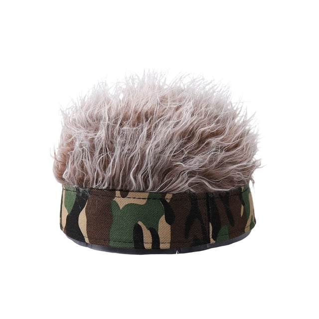 Chapeaux de Cheveux Originaux Casquette de Baseball Amusante avec Perruque Attachée pour Fêtes et