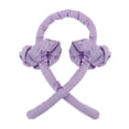 thumbnail image 1 of kurtrusly Hair Curling Rod Ribbon Heatless Foam Hair Roller Clip Reusable Portable Wrap Headband, Purple, 1 of 8