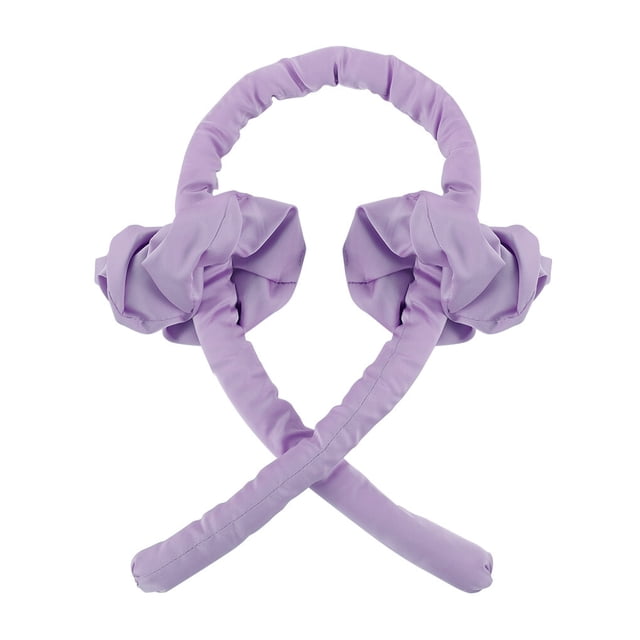 kurtrusly Hair Curling Rod Ribbon Heatless Foam Hair Roller Clip Reusable Portable Wrap Headband, Purple