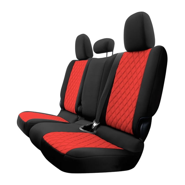 For 2020-2024 Jeep Gladiator FH Group Neoprene Waterproof Custom Fit Car Seat Covers - Rear Set Red