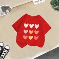 thumbnail image 3 of B91xZ Girls Tops 2024 Printing Tee with Short Sleeves,Red 5-6 Years, 3 of 4
