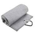 thumbnail image 1 of Microfiber Tri Fold Towel with Heavy Duty Snap Hook Durable Pattern Design for Gym Travel Sports Camping, 1 of 6
