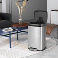 thumbnail image 2 of Costway 13.2 Gallon Step Trash Can Stainless Steel Airtight Garbage Bin for Home Kitchen Silver, 2 of 9
