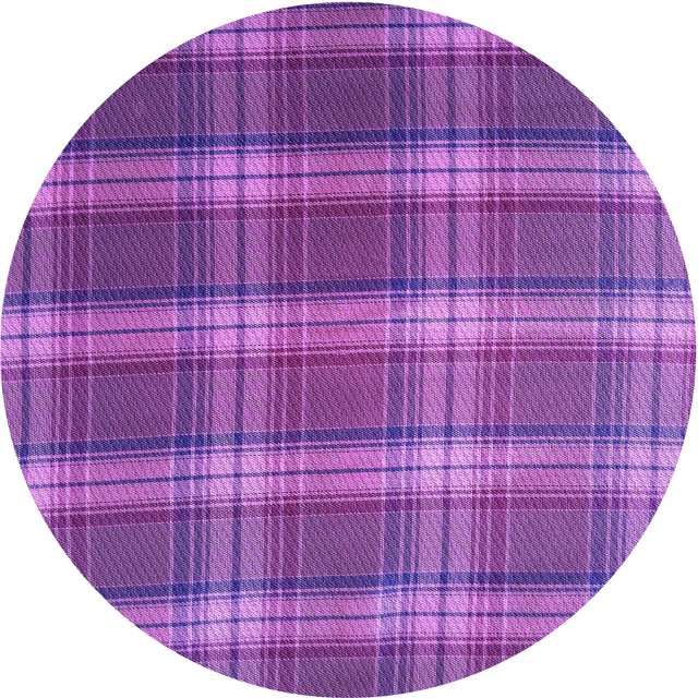 Ahgly Tapis Rond Lavable en Machine Intérieur Transitionnel Heliotrope Violet, 6 Pieds Rond
