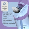 thumbnail image 2 of Contigo Kids Aubrey Straw Water Bottle, Leak-Proof, BPA-Free, Dishwasher Safe, Periwinkle/Amethyst, 2 of 7