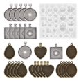thumbnail image 1 of veasfak Boucle d'Oreille en Résine Époxy Modèle Créatif Bijoux DIY Fait Main Base Pendentif 31 Pcs, 1 of 9