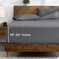 thumbnail image 1 of Bare Home Drap-Housse - Poche Extra Profonde de 22 Pouces - Premium 1800 Collection - Grand Lit, Gris, 1 of 7