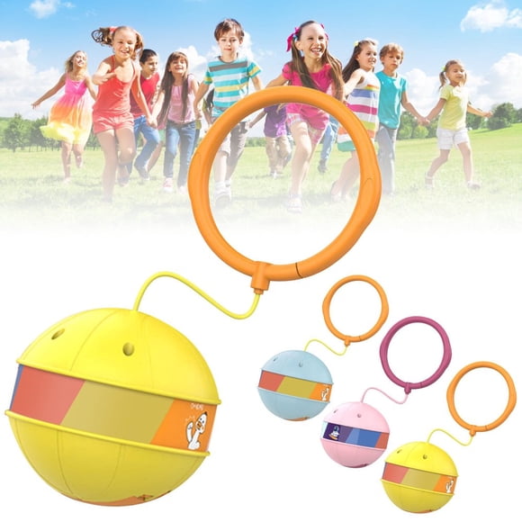 Bamboohart 3Pcs Skip It Ankle Toy - Pink Retro Skipit Toy Hopper Ball Ankle Jump Rope Improve Coordination Fun Exercise Playground Ball - Retro Birthday Gift for Kids Ages 5-12