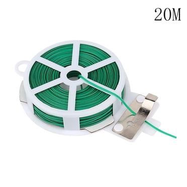 ZTTD Twist Tie, 66 Feet(20m), green cable ties with Cutter, Garden Plant Ties Reusable, Green Twist Ties for plants Gardening Tomatoes Tie garden ties for plants,garden twist ties flowers Climbing