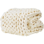 Cooling Knitted Weighted Blanket, Hand Made Chunky Knit Weighted Throw Blanket