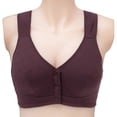 thumbnail image 3 of Kcodviy Womens No Steel Ring Womens Bras Underwire Front Close Bra T Women Bras Wireless Pack Back Plus Size Seamless Womens Bras No Underwire No Padding Unlined Bra for Large Strapless Bra Bust, 3 of 3