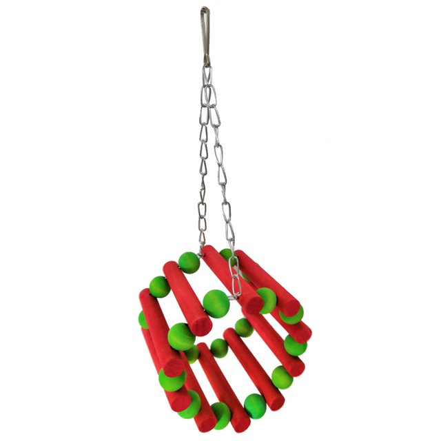 Bangcool Parrot Cage Toy Hanging Colorful Bird Perch Swing Parrot Chew Toy for Christmas