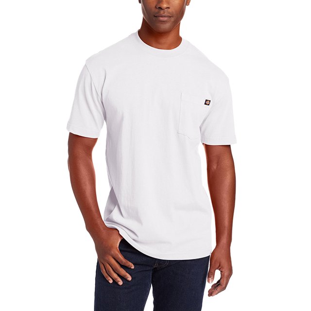 Dickies T-Shirt à Manches Courtes pour Homme, Col Ras du Cou Épais, 3X, Blanc