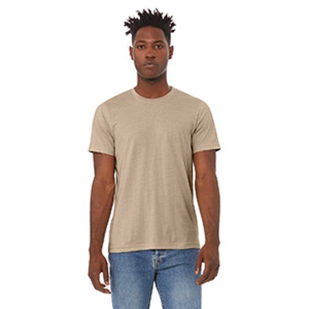 BELLA+CANVAS T-Shirt Jersey CVC pour Homme, TP, Beige Chiné