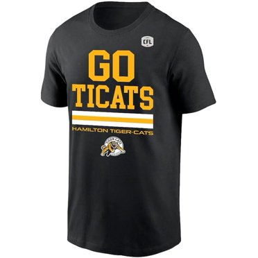 CFL Hamilton Tiger Cats Go Ticats Noir Grand T-Shirt