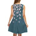 thumbnail image 4 of Ovzne Robes pour Femmes Robe Décontractée Ample d'Été Imprimée Sans Manches Col en V Ensemble Haut/chemise Grande Taille Robe Imprimée Liquidation, 4 of 6