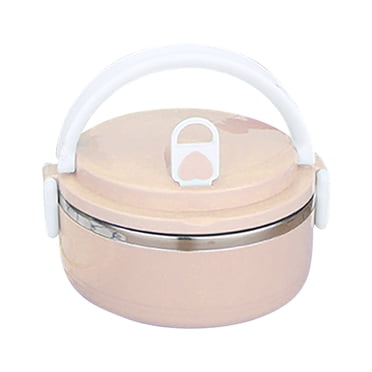 TIMIFIS Boîte Bento Fournitures Scolaires 700 ml 1 Couche Boîte à Lunch Ronde pour Aliments Boîte à Lunch en Acier Inoxydable Boîte à Lunch Boîte de Rangement pour Aliments Boîte à Lunch pour Enfants Aliments Chauds