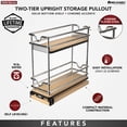 thumbnail image 4 of Rev-A-Shelf 5" Pullout Organizer for Cabinets, 2 Tier Upright Shelf, 5WU2-5W1-1, 4 of 6