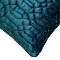 thumbnail image 2 of Toss Pillow Cover, Teal Blue 22"x22" (55x55 cm) Throw Pillow Covers, Velvet Quilted & Solid Color Throw Pillows For Couch, Geometric Pattern Modern Style - Irresistible Teal, 2 of 3