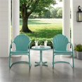 thumbnail image 4 of Crosley Furniture Tulip 3 Piece 22"Round Metal Patio Conversation Set in Blue, 4 of 7