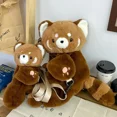thumbnail image 2 of Red Panda Backpack Personalized Lying Style Cute Soft Backpack Plush Doll Crossbody Plush Backpack Female Bag Toy Birthday Gift, 2 of 5