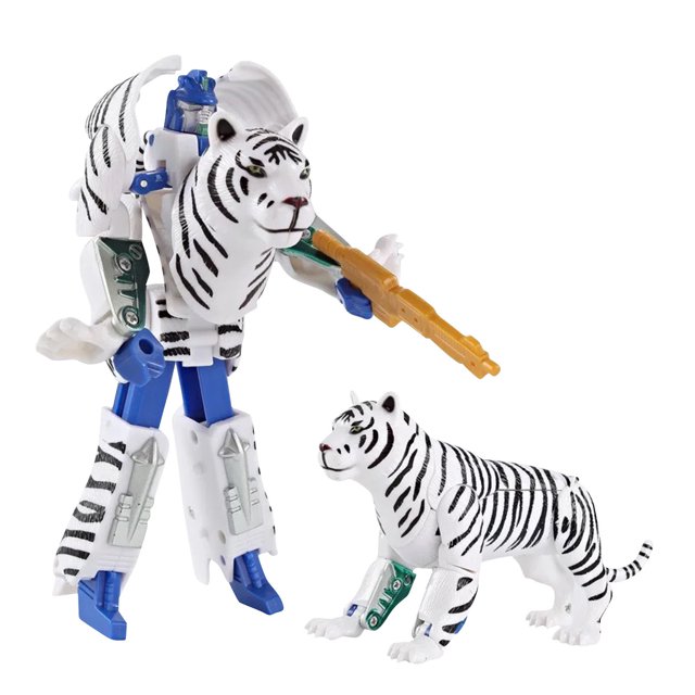Meitianfacai Jouet de Déformation Simulation pour Enfants Modèle de Guépard Blanc