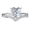 Silver, variant on Product Category Rings 2 Shaped Big Rhinestone Ring with Elegant Full Ring for Women