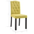 thumbnail image 4 of vidaXL Dining Chairs 6 pcs Green Fabric, 4 of 5