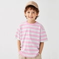 thumbnail image 2 of Yammkia Chandails Cool pour Garçons Ados T-Shirts à Manches Courtes Enfants Été Décontracté Col Rond T-Shirts Hauts Mode (Rose, 9-10 Ans), 2 of 4