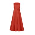 thumbnail image 4 of Gspmoly Robes pour Femmes, Robe Décontractée Unie Sans Manches à Épaules Droites à Dos Ouvert à Volants pour le Printemps et l'Été pour Femmes, Robes de Mariage pour Femmes Offres du Jour, 4 of 9