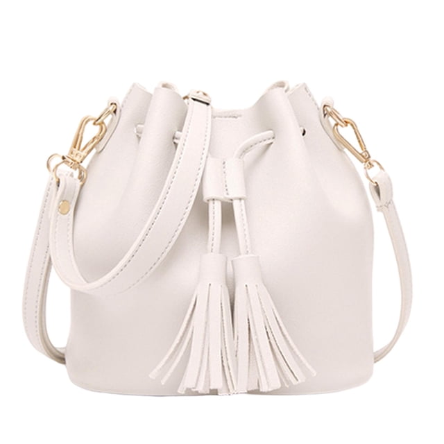 Milaget Sac Seau Moderne Sac Hobo Sac à Bandoulière à Cordon Blanc