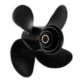 thumbnail image 4 of FAGINEY Outboard Propeller High Thrust 4 Blades 13 Tooth Aluminum Alloy Fit For 35-60HP Engine Propeller Replacement, 4 of 8