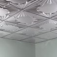 thumbnail image 5 of Fasade Art Deco Vinyl 2ft x 2ft Lay In Ceiling Panel Brushed Aluminum 5 Pack, 5 of 5
